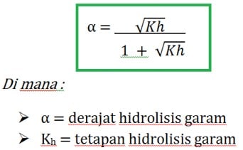 Rumus Derajat Hidrolisis