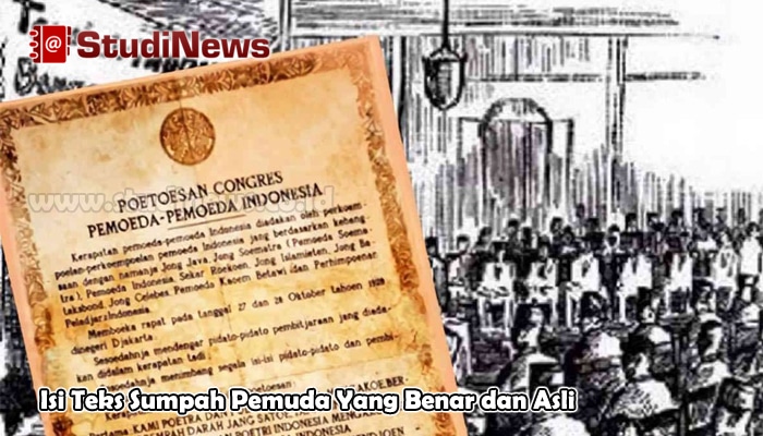 Isi Teks Sumpah Pemuda Yang Benar dan Asli